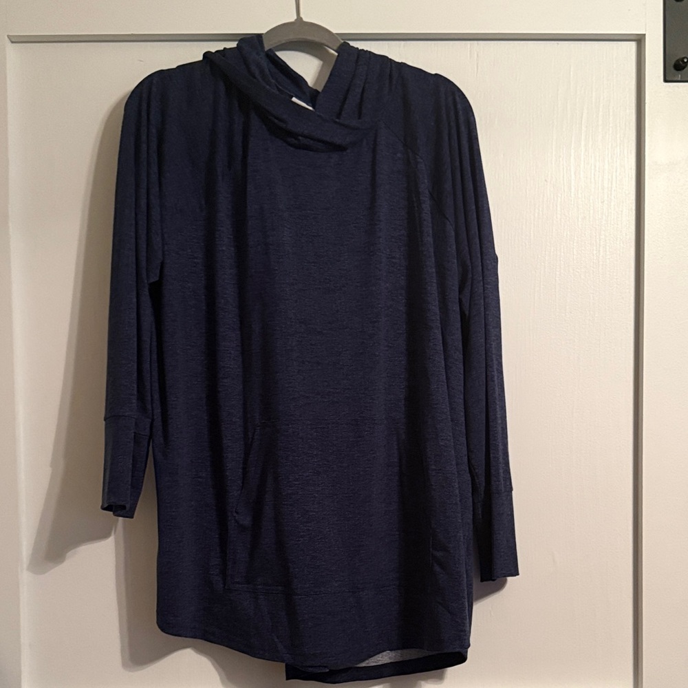 LuLaRoe Amber Navy Blue Hooded Top
